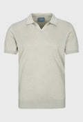 Linen Polo Shirt in Beige