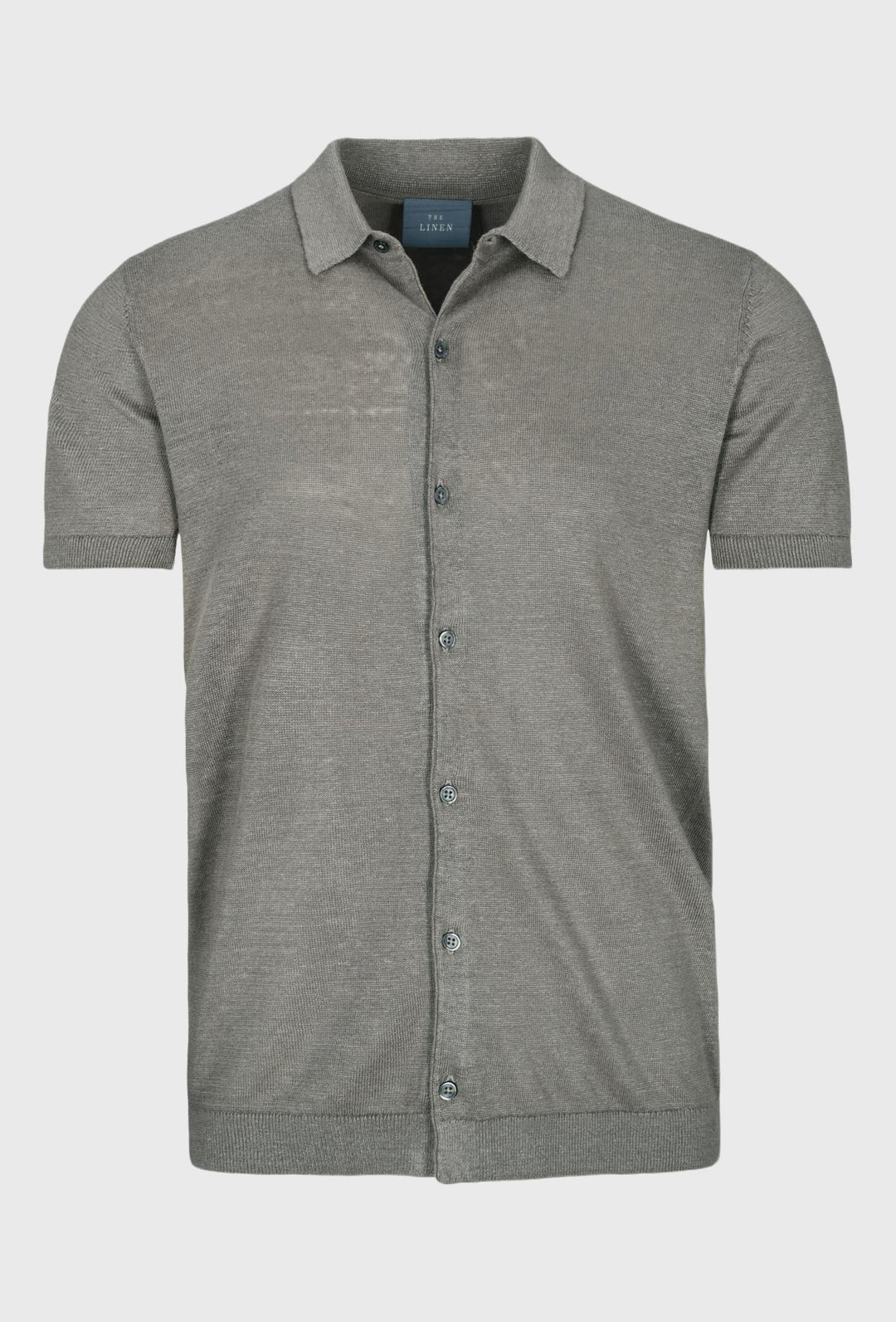 Brown button-down polo blouse