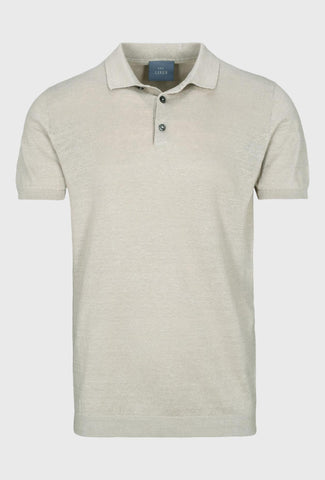 Polo Shirt in Beige Linen