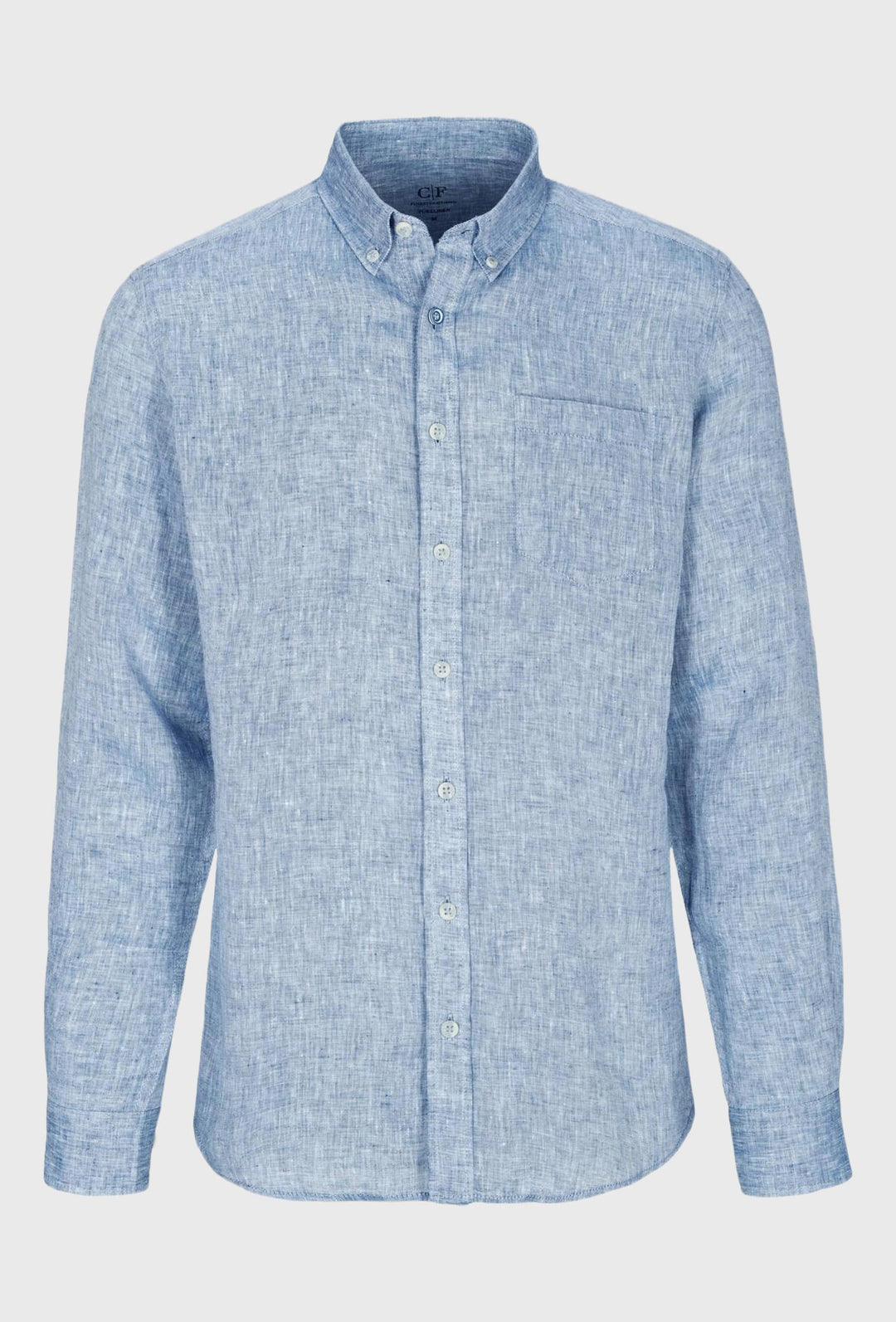 Linen shirt in classic blue color