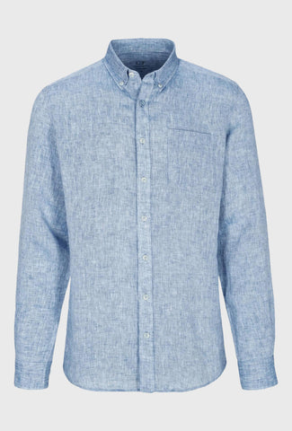 Linen shirt in classic blue color