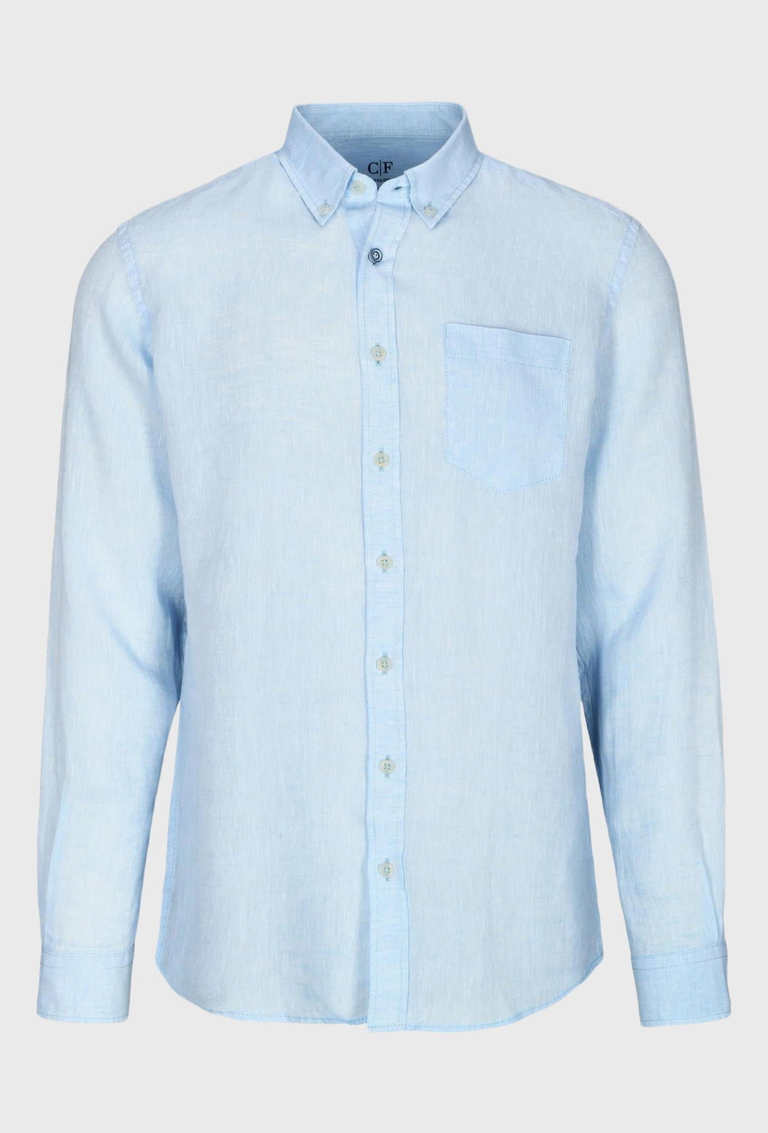 Blue colored shirt made of linen
