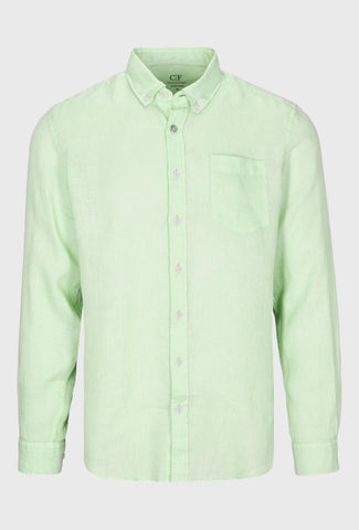 Linen Shirt in Holiday Green