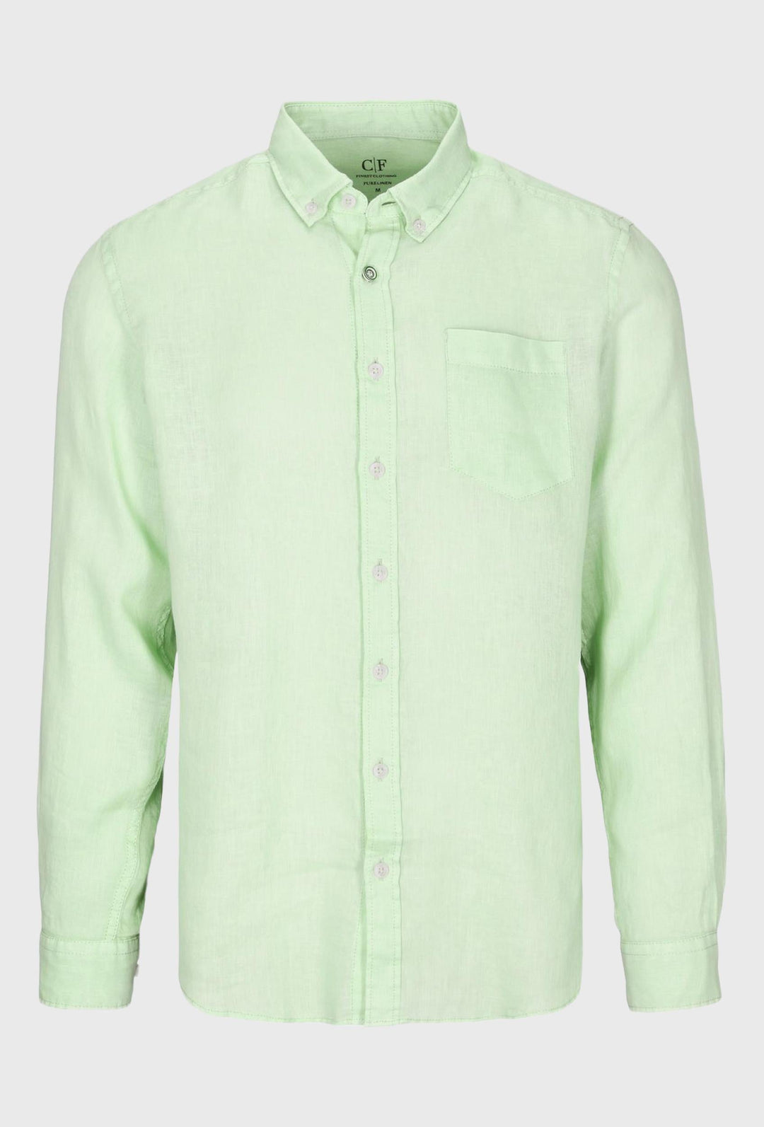 Linen shirt in holiday green color