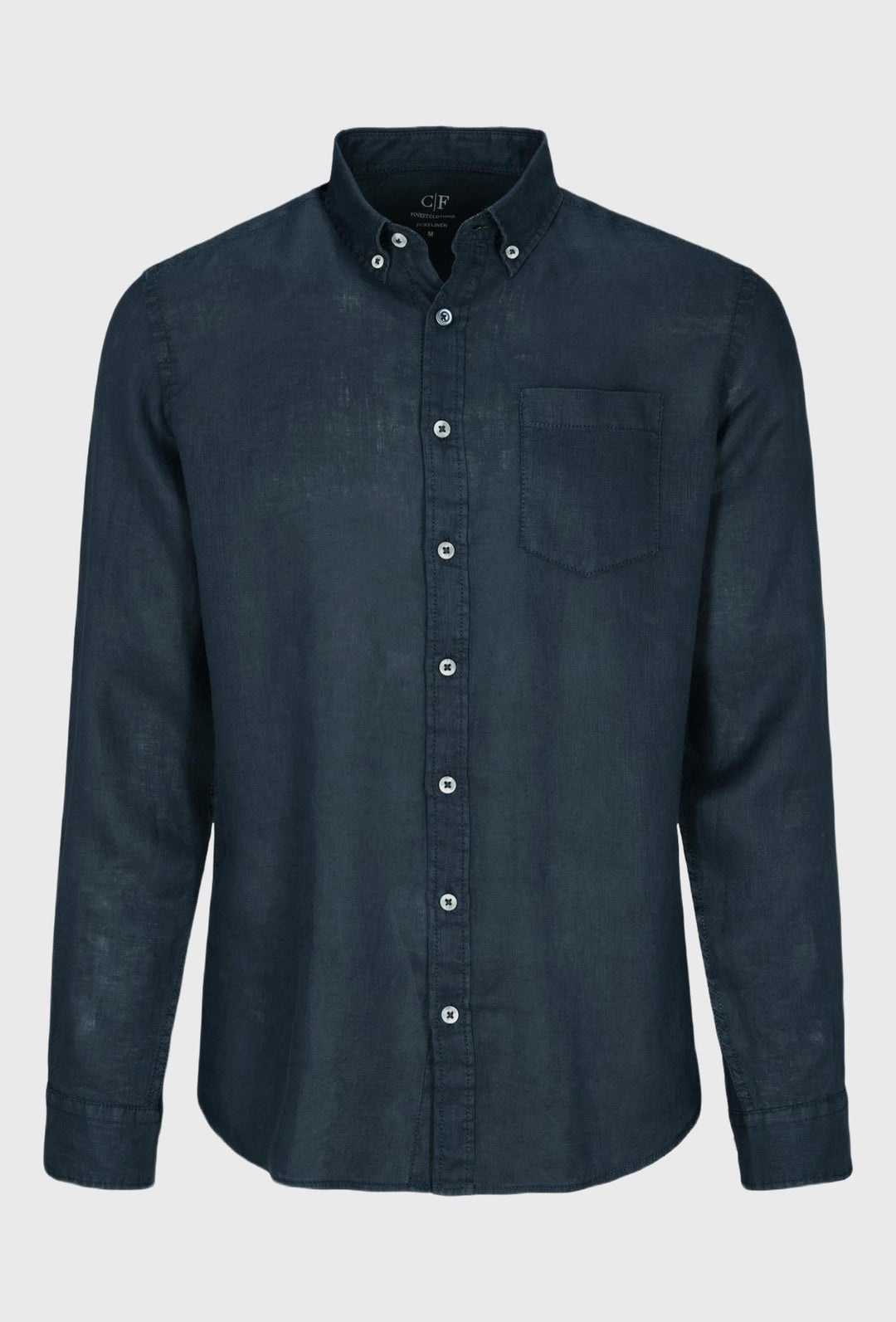 Linen shirt in navy blue