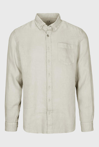 Classic linen shirt in beige color