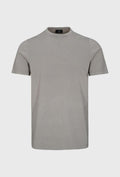Grey Plain Men's T-shirt in Luxury Knit