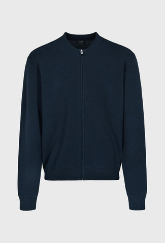 Commander Navy Zip-Up Cardigan