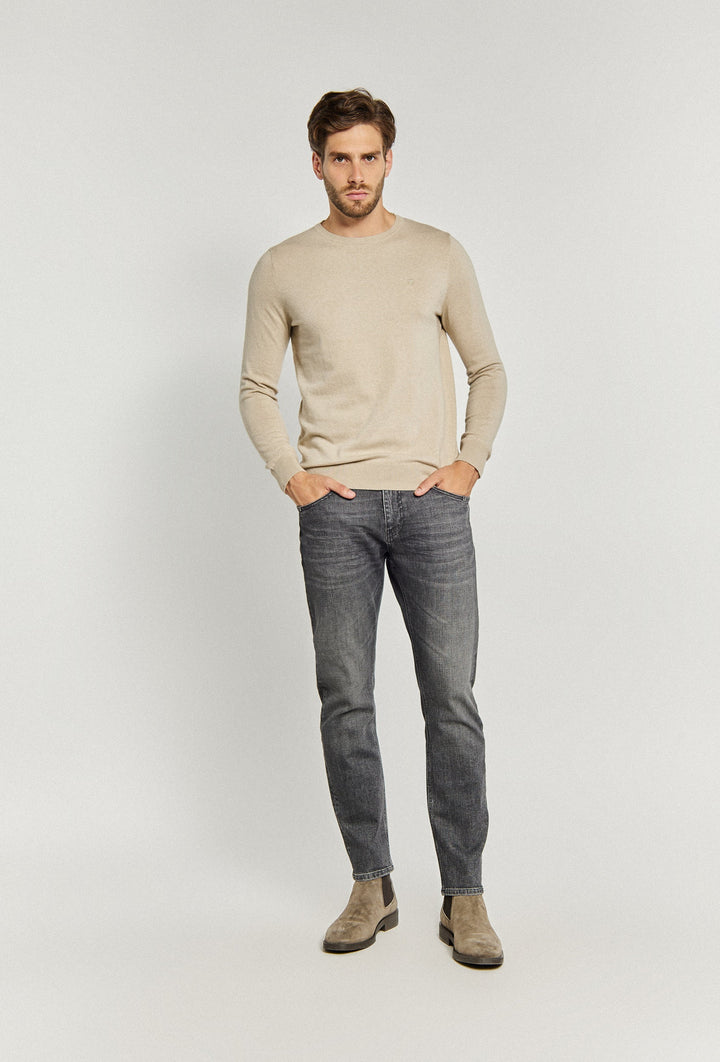 Jumper with Ribbed Trims