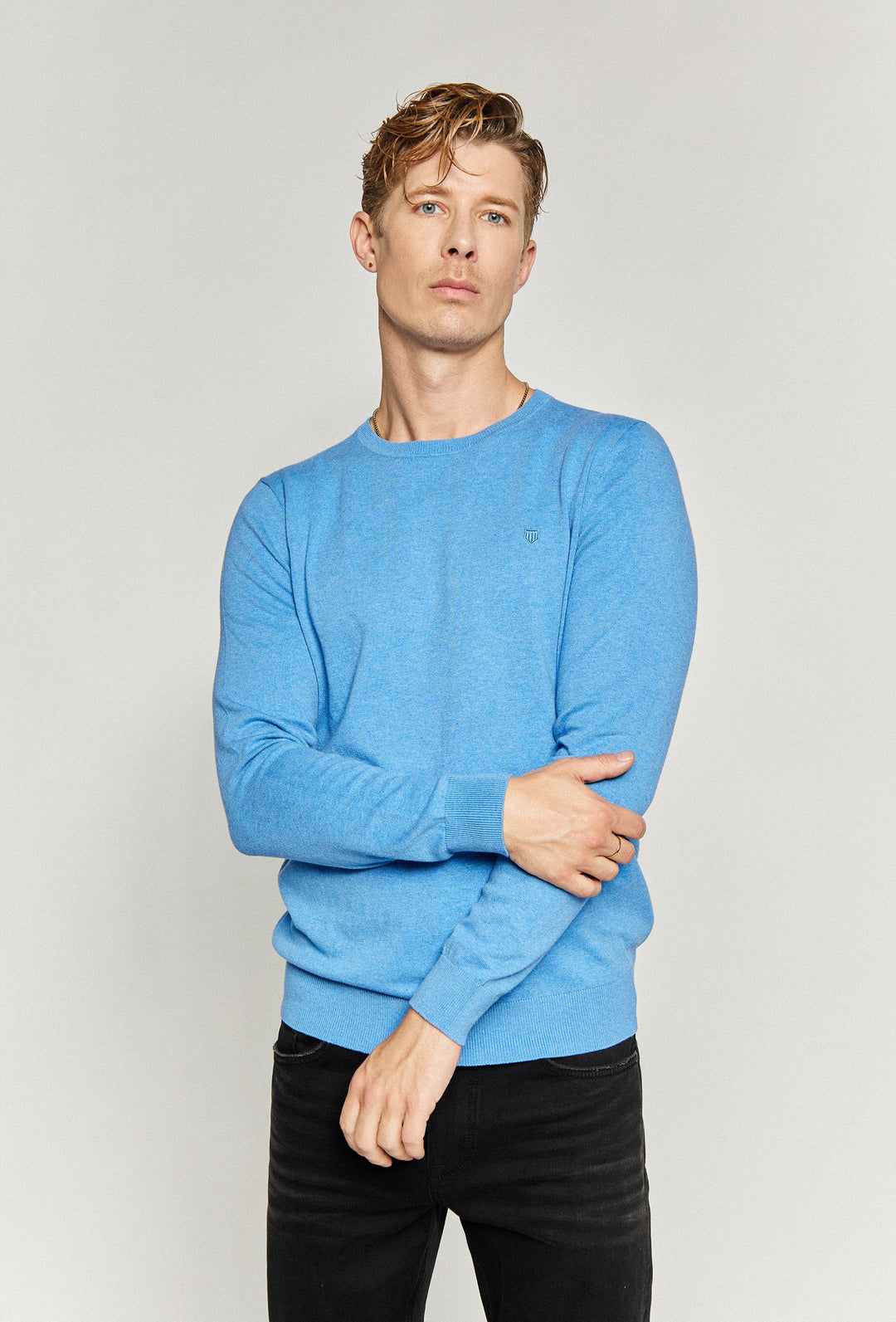 BASEFIELD Baumwollpullover mit Rippbündchen