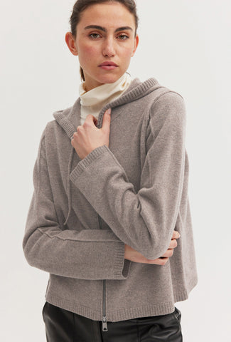 Zip-Through Hooded Jumper