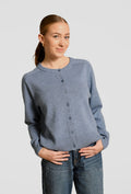Blauer Cardigan mit Knopfleiste