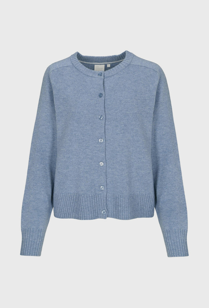 Blauer Cardigan mit Knopfleiste