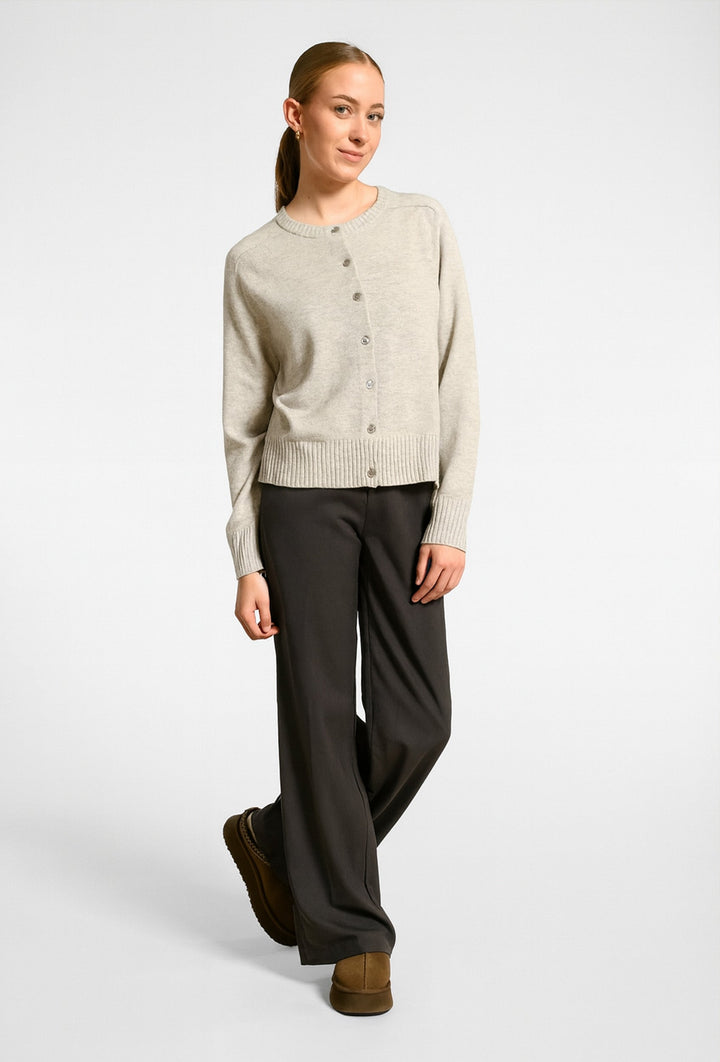 Button-Through Cardigan in Grey