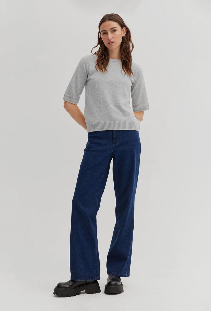 Grey Short-Sleeve Jumper