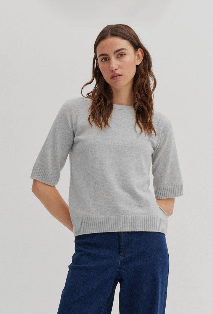 Grey Short-Sleeve Jumper