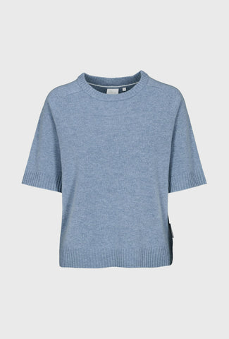 Short-Sleeve Jumper in Blue