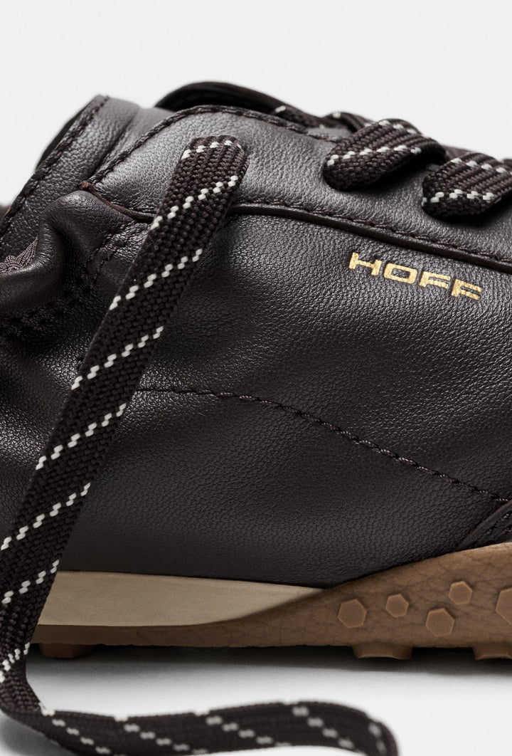 Dunkelbraune HOFF Leder-Sneaker mit Gummisohle
