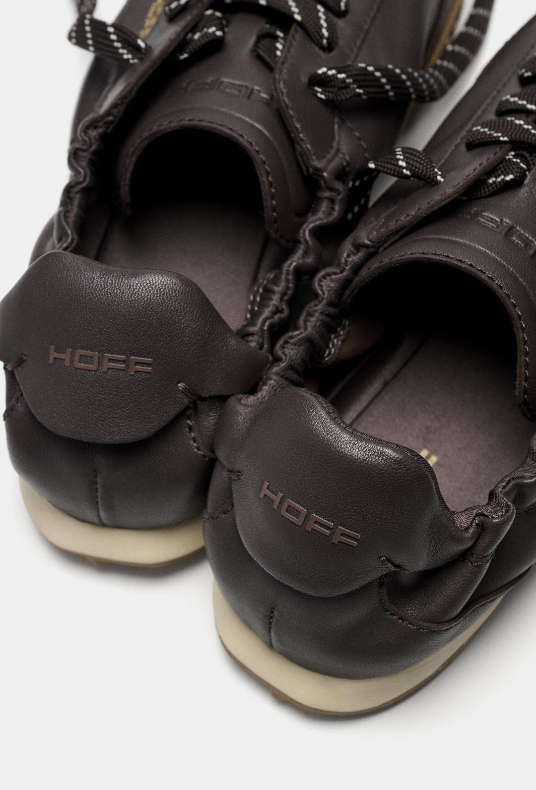 Dunkelbraune HOFF Leder-Sneaker mit Gummisohle