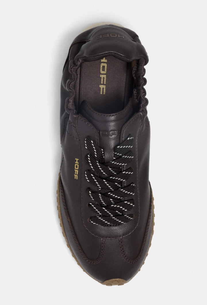 Dunkelbraune HOFF Leder-Sneaker mit Gummisohle