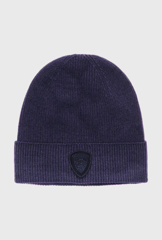 Blauer Navy Ribbed Hat with a Logo Patch