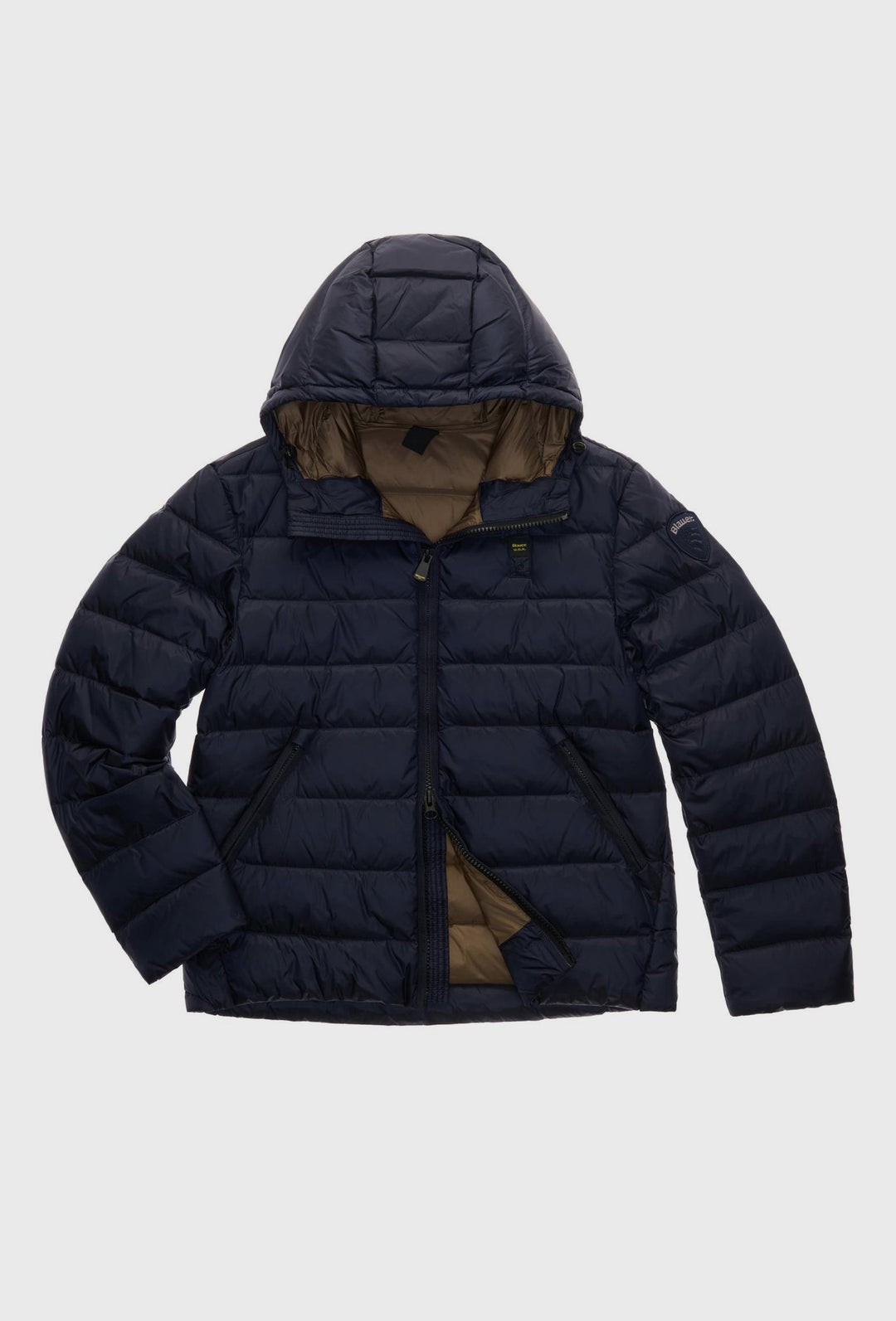 Navy Hooded Down Jacket