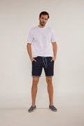 Cotton Shorts with Contrast Details