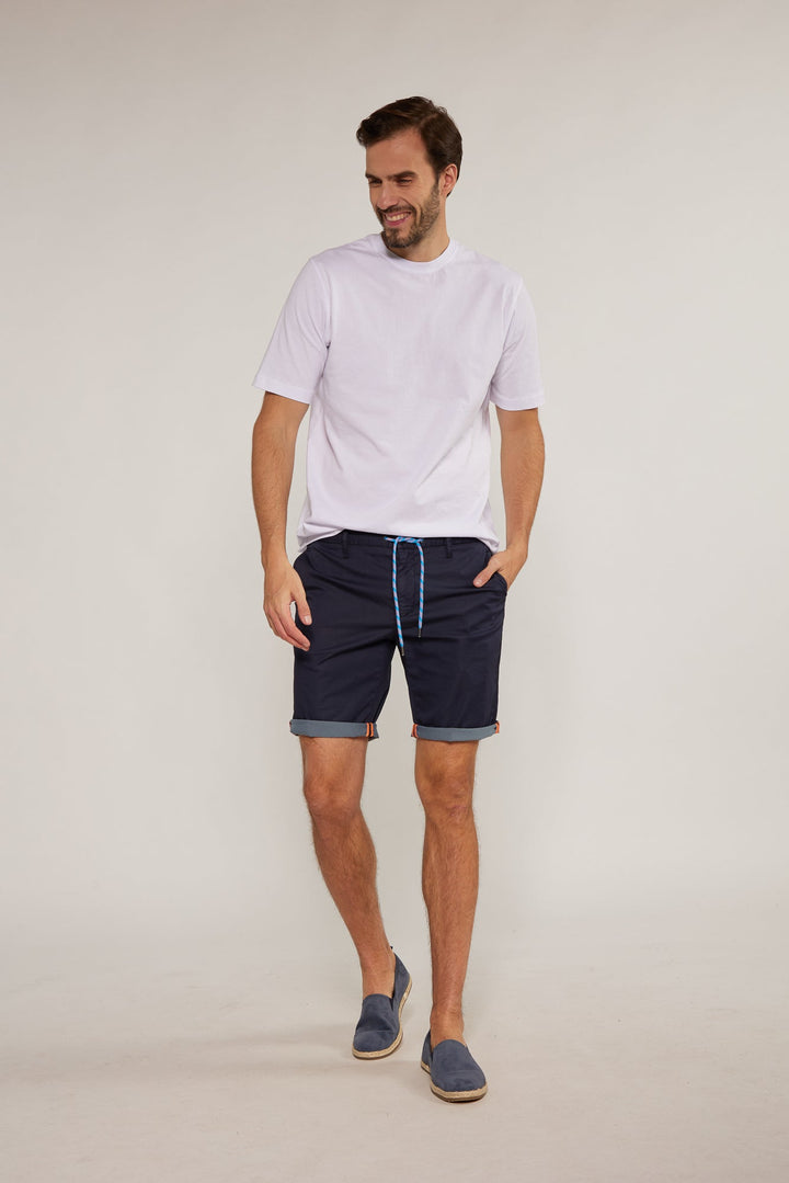 Cotton Shorts with Contrast Details