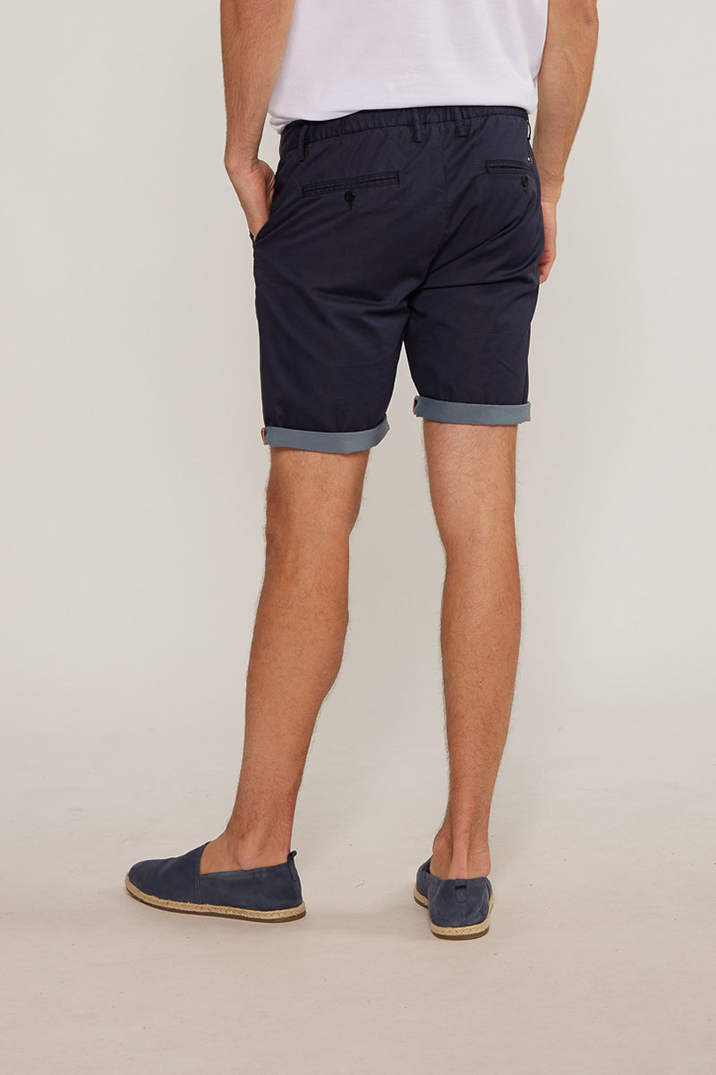 Cotton Shorts with Contrast Details
