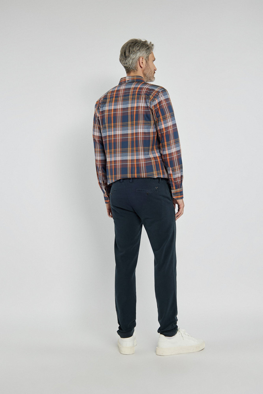Men's Navy Trousers with a Comfortable Sporty Drawstring