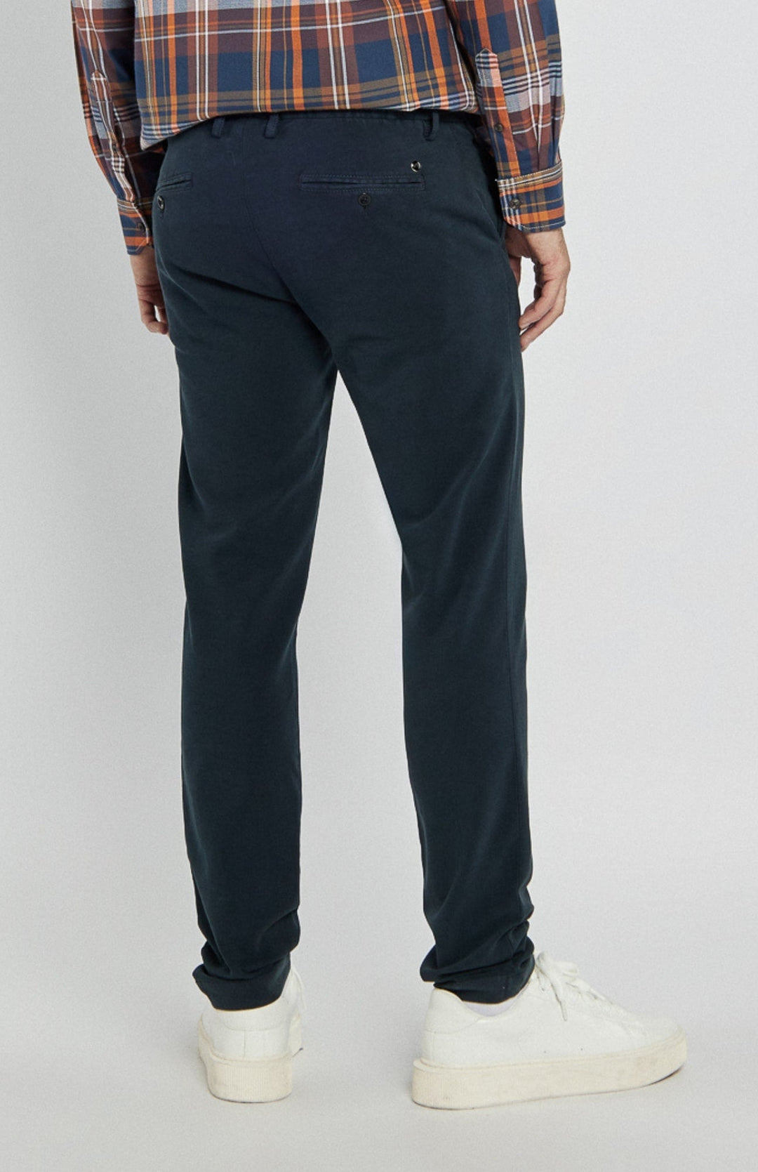 Men's Navy Trousers with a Comfortable Sporty Drawstring