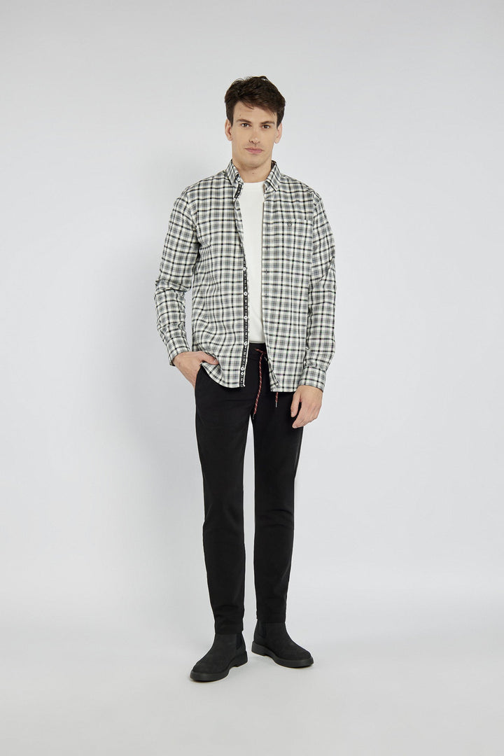 Men's Black Trousers with a Sporty Drawstring Waist