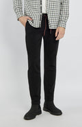 Men's Black Trousers with a Sporty Drawstring Waist