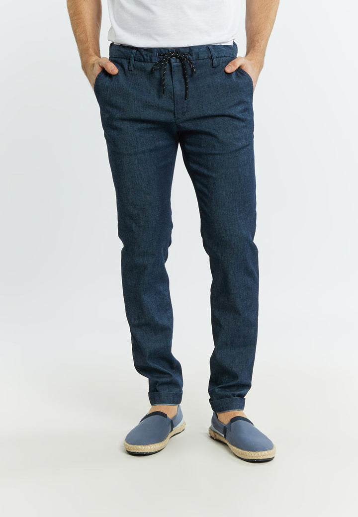 Cotton joggers with belt loops