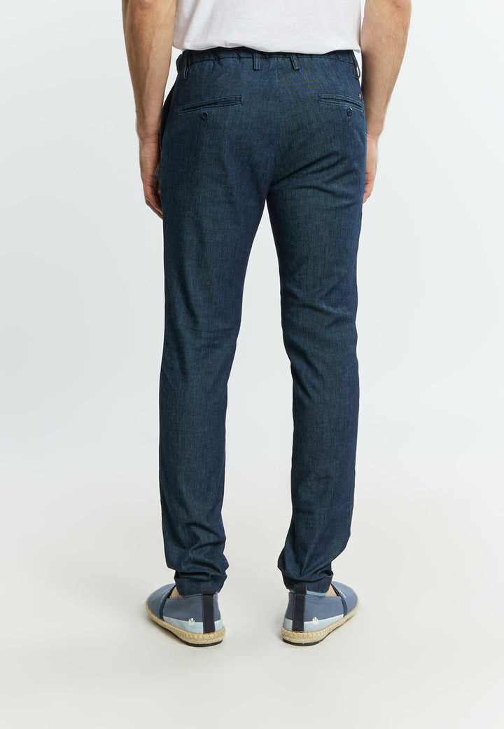 Cotton joggers with belt loops
