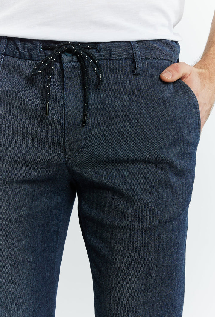 Cotton joggers with belt loops