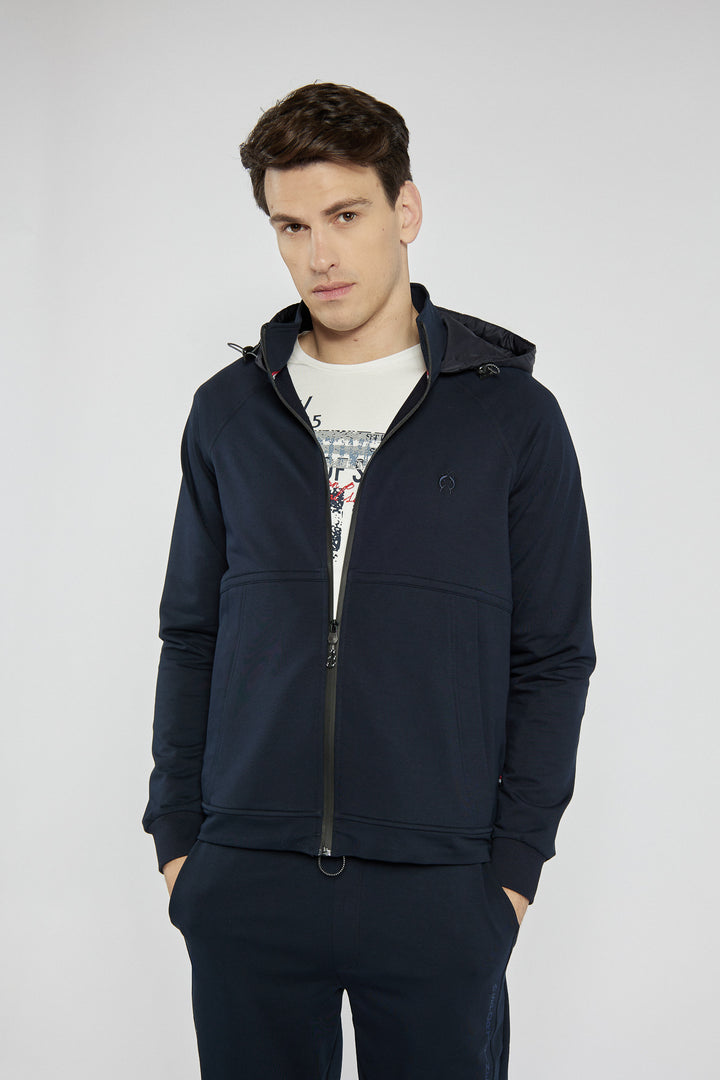 Men's navy blue Campione hoodie