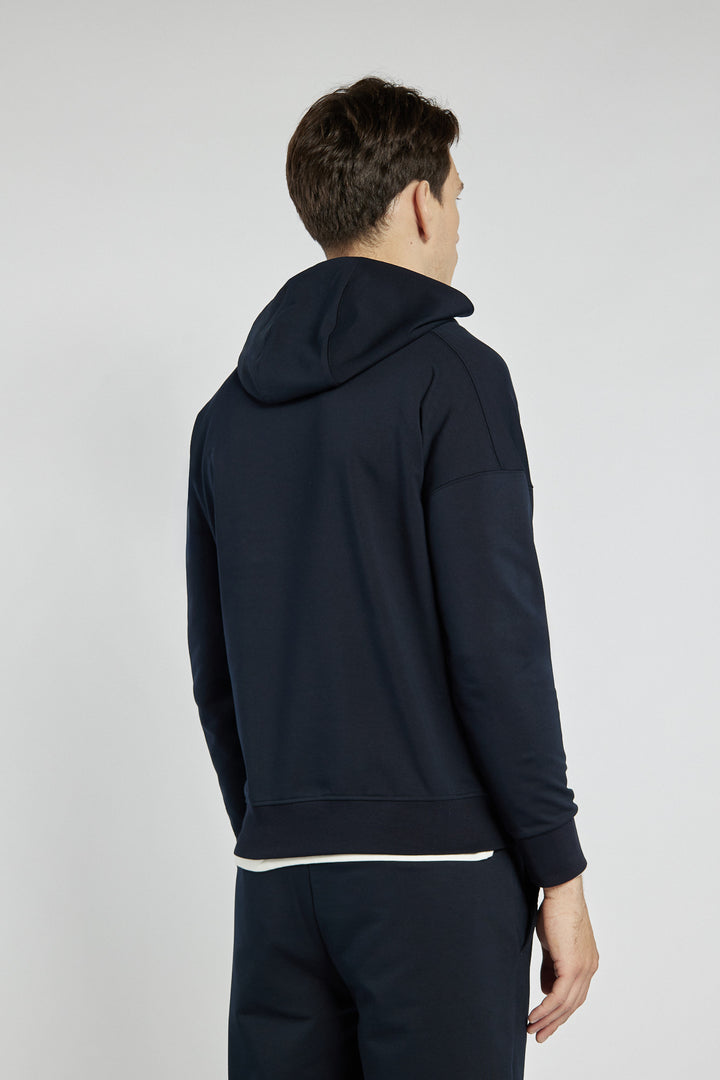 Men's Campione navy blue hoodie with pocket
