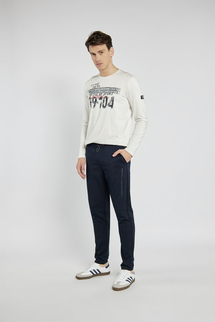 Men's navy blue Campione sweatpants