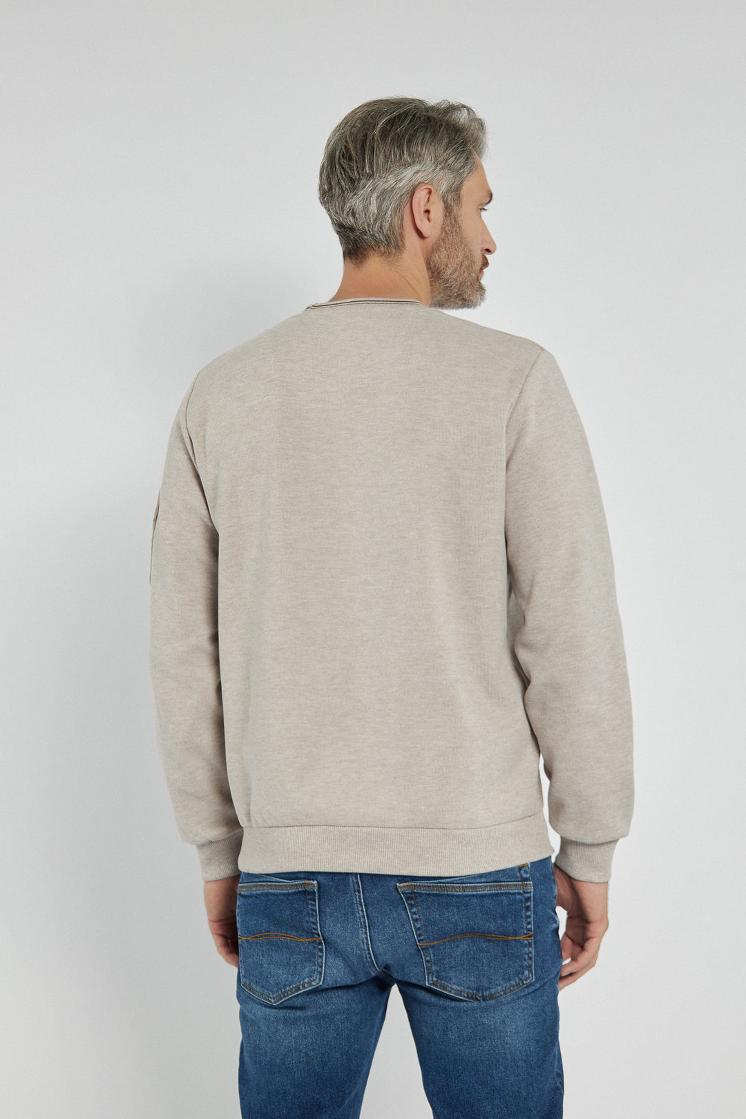 Men's Campione beige round neck sweater