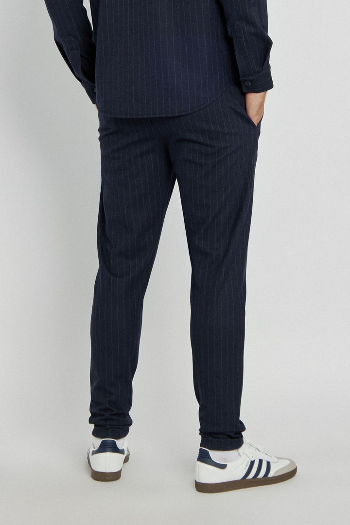 Campione men's pants with navy blue stripes