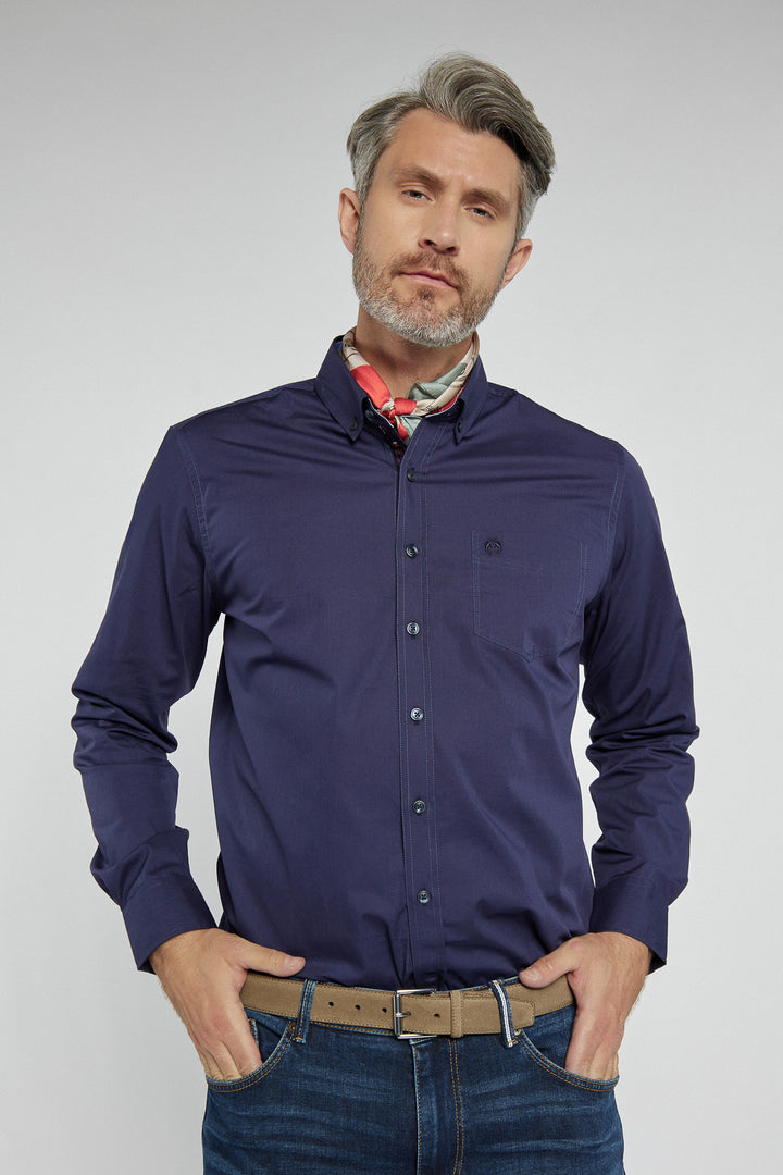 Campione men's navy blue Modern Fit shirt
