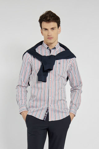 Campione men's shirt with colorful stripes