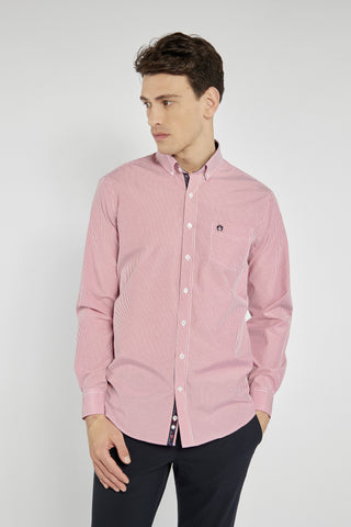 Campione men's red striped Regular Fit shirt