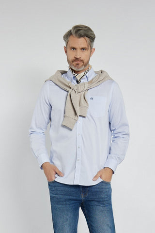 Campione men's light blue Modern Fit shirt