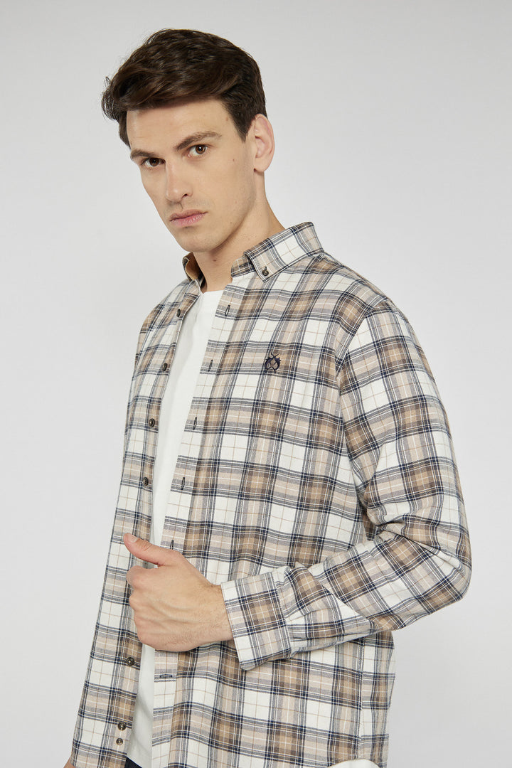 Campione men's regular fit checked shirt