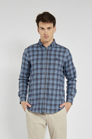 Campione Regular Fit men's shirt in blue check