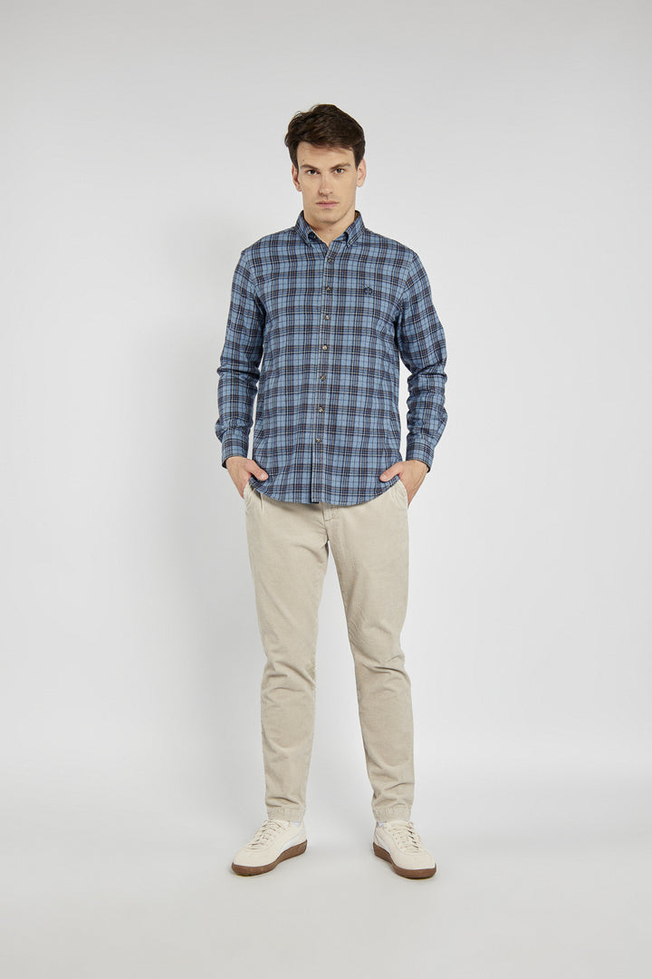 Campione Regular Fit men's shirt in blue check