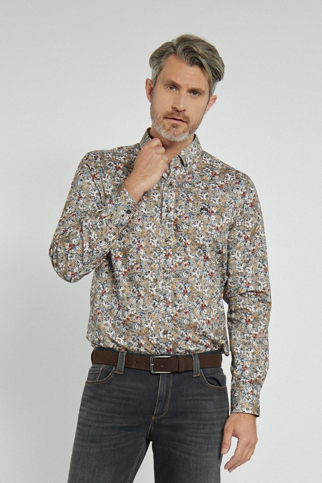 Men's Campione patterned Modern Fit shirt
