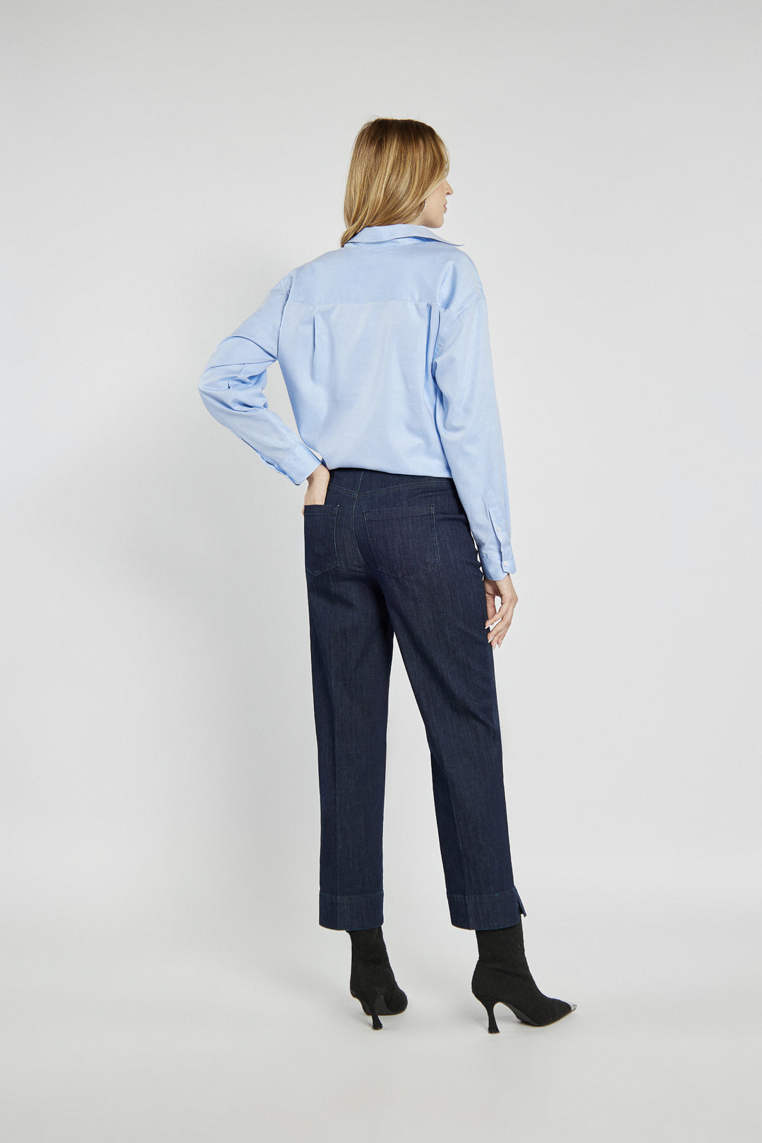 Navy blue Campione pants with cuffs